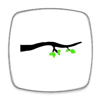 AST 1 - Square fridge magnet - white - Front