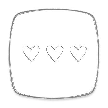 HERZ. HEILIGER VALENTINSTAG. Junggesellinnenabschied. ICH LIEBE DICH. ICH LIEBE DICH - Viereckiger Kühlschrankmagnet - Weiß - Vorne