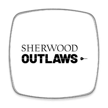 Sherwood interdit les fléchettes - Magnet carré - blanc - Devant