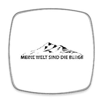 Meine Welt Sind Die Berge - (7) - Viereckiger Kühlschrankmagnet - Weiß - Vorne