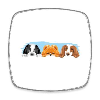 Hunde sind die besten Freunde - Viereckiger Kühlschrankmagnet - Weiß - Vorne