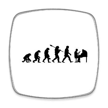 Evolution Piano Pianist Piano - Square fridge magnet - white - Front