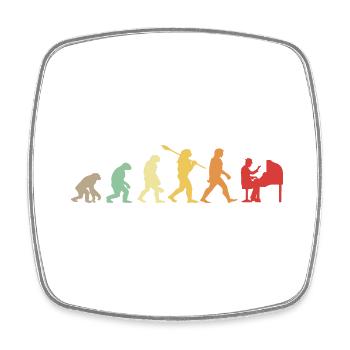 Evolution Piano Pianist Piano - Square fridge magnet - white - Front