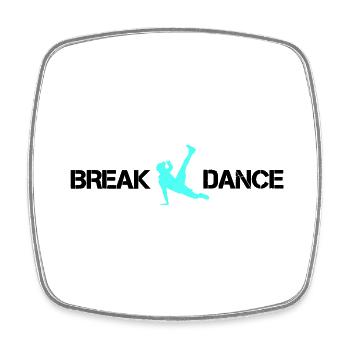 break dance 02 - Viereckiger Kühlschrankmagnet - Weiß - Vorne