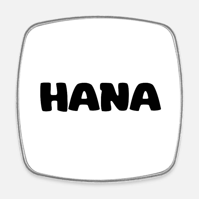 Nom - Hana - Magnet carré - blanc
