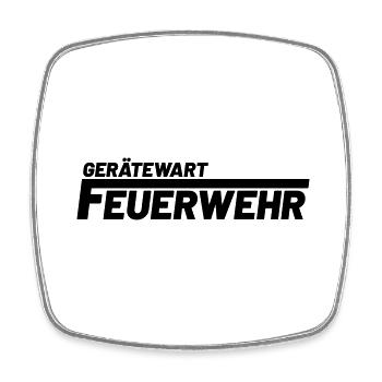 Gerätewart Freiwillige Feuerwehr - Viereckiger Kühlschrankmagnet - Weiß - Vorne