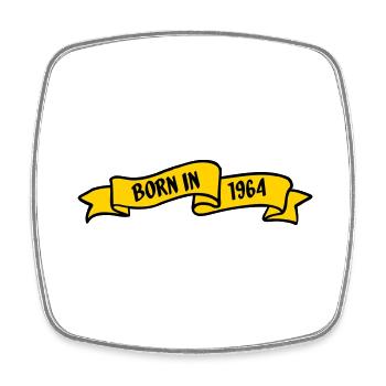 Born in 1964 - Viereckiger Kühlschrankmagnet - Weiß - Vorne