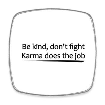 Yoga Shirt, Motivations Shirt, Be kind, Spirituell - Viereckiger Kühlschrankmagnet - Weiß - Vorne