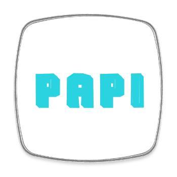 PAPY. FÊTE DES PÈRES. BONNE FÊTE PAPY. JE T'AIME. - Magnet carré - blanc - Devant