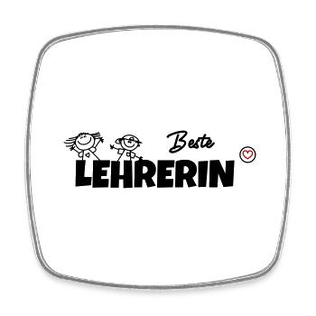 Beste Lehrerin - Viereckiger Kühlschrankmagnet - Weiß - Vorne