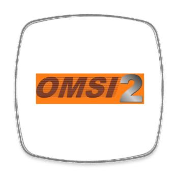 OMSI 2 Logo - Viereckiger Kühlschrankmagnet - Weiß - Vorne
