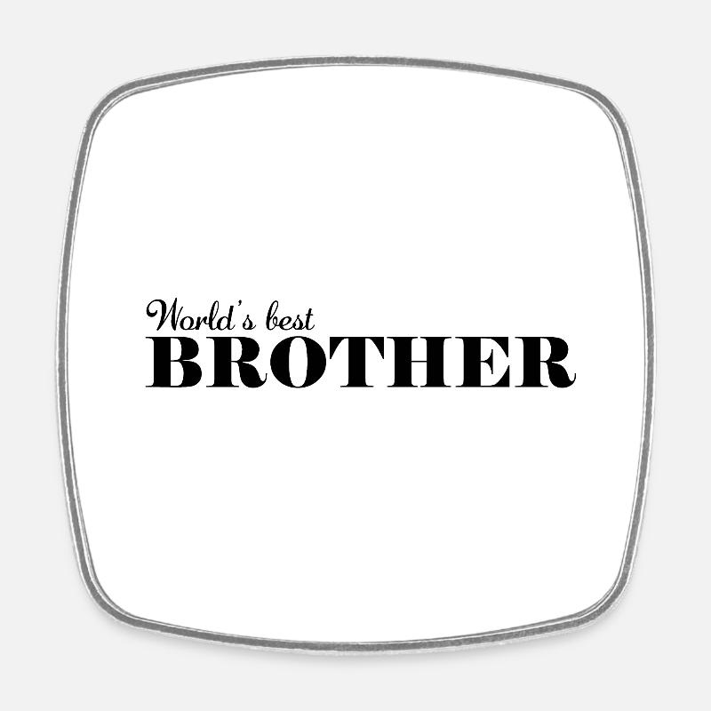 Bester Bruder der Welt - Viereckiger Kühlschrankmagnet - Weiß