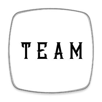 team - Square fridge magnet - white - Front