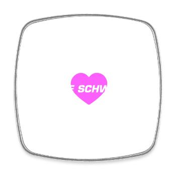 Beste Schwester Herz Liebe - Viereckiger Kühlschrankmagnet - Weiß - Vorne