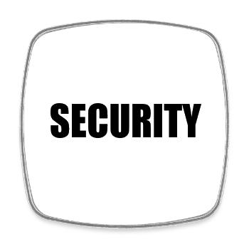 Security - Square fridge magnet - white - Front