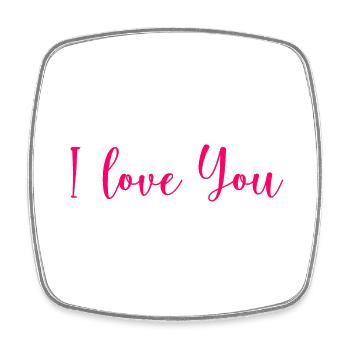 VALENTINSTAG. Junggesellinnenabschied. ICH LIEBE DICH. ICH LIEBE DICH. LIEBE - Viereckiger Kühlschrankmagnet - Weiß - Vorne