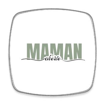 Mama Liebling - Mama Geschenk - Viereckiger Kühlschrankmagnet - Weiß - Vorne
