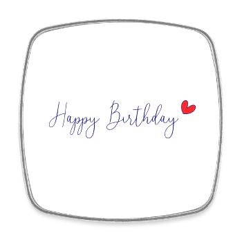 JAHRESTAG. ALLES GUTE ZUM GEBURTSTAG. ALLES GUTE ZUM GEBURTSTAG. - Viereckiger Kühlschrankmagnet - Weiß - Vorne