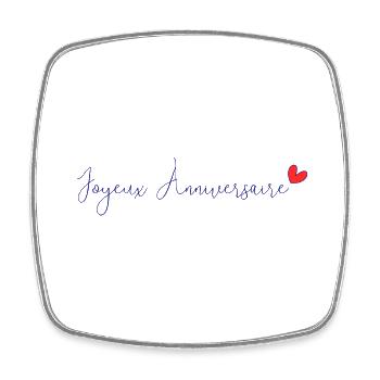 JAHRESTAG. ALLES GUTE ZUM GEBURTSTAG. ALLES GUTE ZUM GEBURTSTAG. - Viereckiger Kühlschrankmagnet - Weiß - Vorne