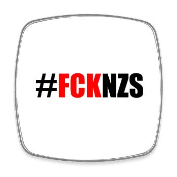 Fck nzs - Viereckiger Kühlschrankmagnet - Weiß - Vorne