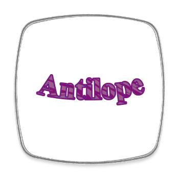 Antilope - Viereckiger Kühlschrankmagnet - Weiß - Vorne