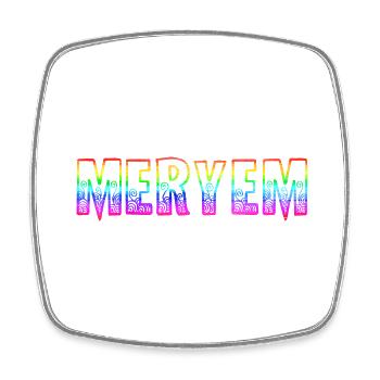 meryem rs regenbogen - Viereckiger Kühlschrankmagnet - Weiß - Vorne