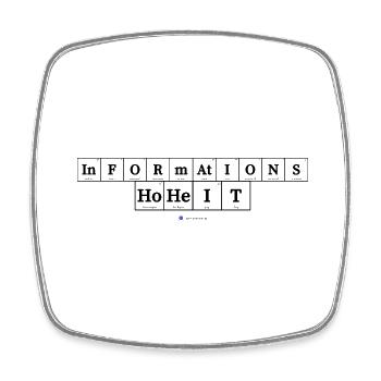 Informationshoheit (helle Stoffe) - Viereckiger Kühlschrankmagnet - Weiß - Vorne