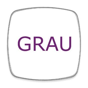 GRAU in LILA - Viereckiger Kühlschrankmagnet - Weiß - Vorne