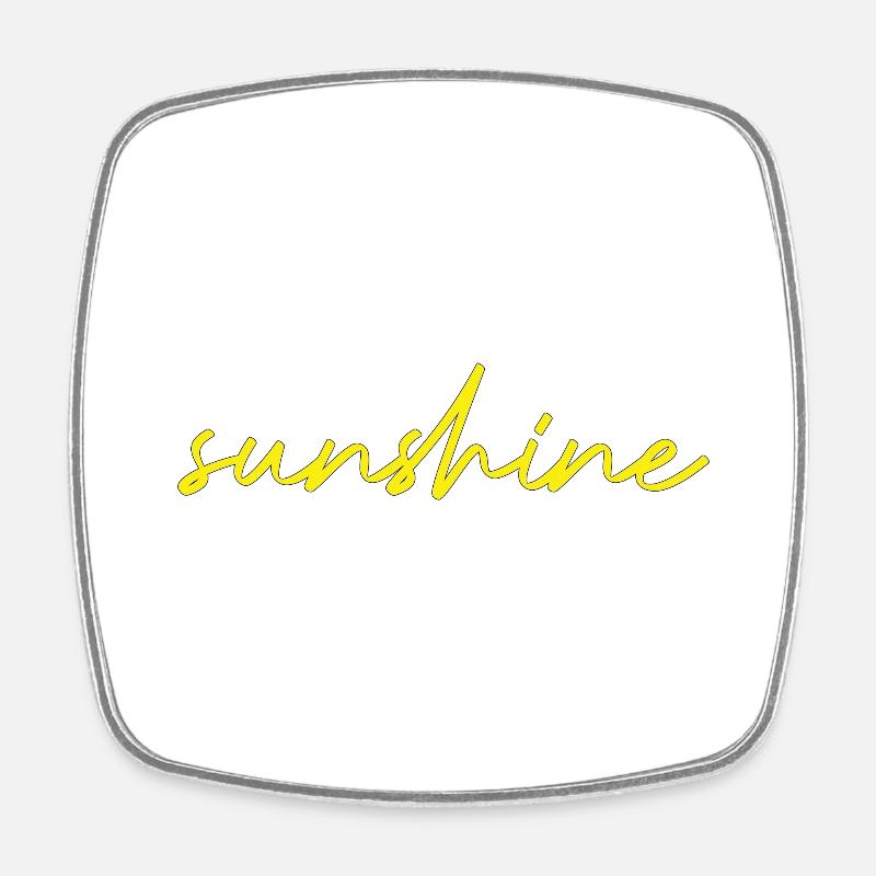 Sunshine - Square fridge magnet - white