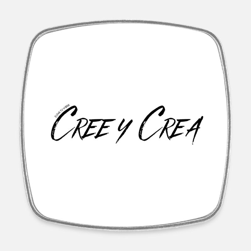 CREATE AND CREATE - Square fridge magnet - white