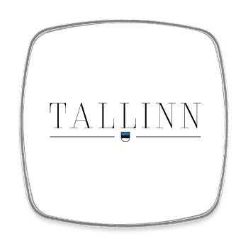 Tallinn, Estonie T-shirt de design de style - Magnet carré - blanc - Devant