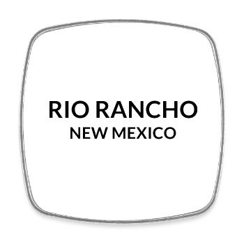 Rio Rancho, New Mexico, USA - Square fridge magnet - white - Front