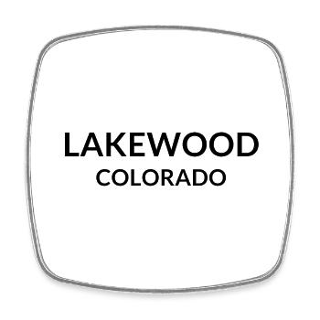 Lakewood, Colorado, États-Unis - Magnet carré - blanc - Devant