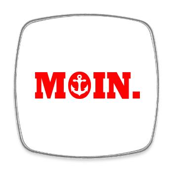 Moin - Magnet carré - blanc - Devant