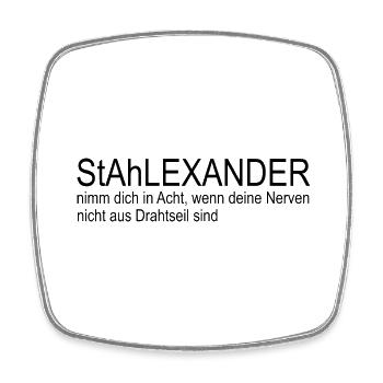 Top moderner T-Shirt Design Herren - Viereckiger Kühlschrankmagnet - Weiß - Vorne