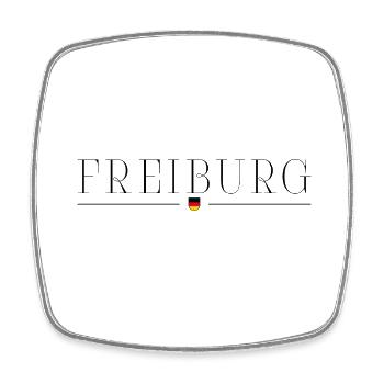 Freiburg, Germany Elegance Style Design T-Shirt - Square fridge magnet - white - Front