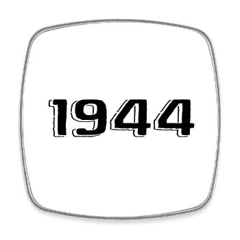 Jahrgang 1944 geboren Geburtstag Retro 1944 - Viereckiger Kühlschrankmagnet - Weiß - Vorne