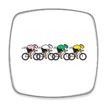 Cyclist All of France Champions Jerseys - Square fridge magnet - white - Front