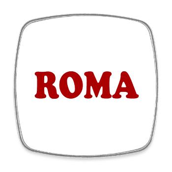 Roma - Square fridge magnet - white - Front