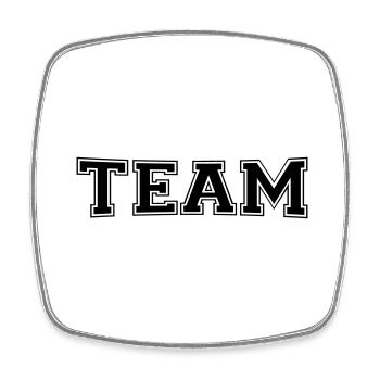 Team - Viereckiger Kühlschrankmagnet - Weiß - Vorne