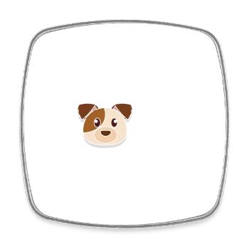 Wahre Hunde-Liebe - Viereckiger Kühlschrankmagnet - Weiß - Vorne