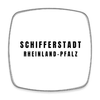 Schifferstadt Rhineland-Palatinate - Square fridge magnet - white - Front