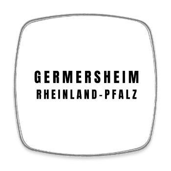 Germersheim, Rhineland-Palatinate - Square fridge magnet - white - Front
