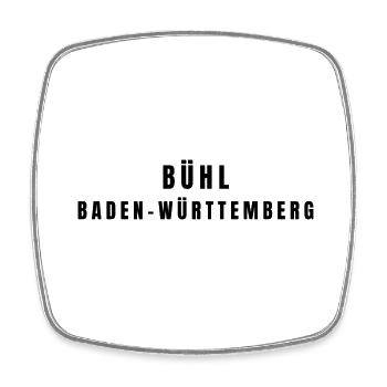 Bühl Baden-Württemberg - Magnet carré - blanc - Devant