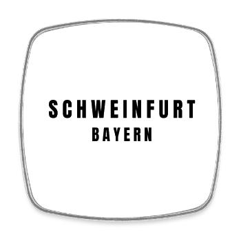 Schweinfurt Bayern - Viereckiger Kühlschrankmagnet - Weiß - Vorne