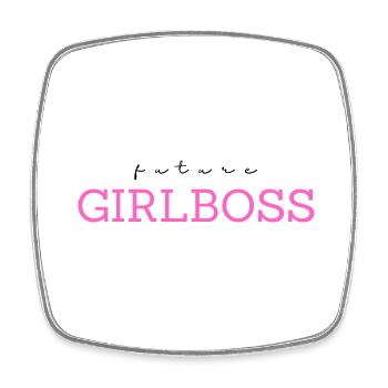 Future Girlboss - Viereckiger Kühlschrankmagnet - Weiß - Vorne