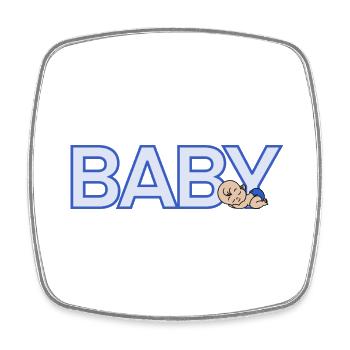 Baby junge - Viereckiger Kühlschrankmagnet - Weiß - Vorne