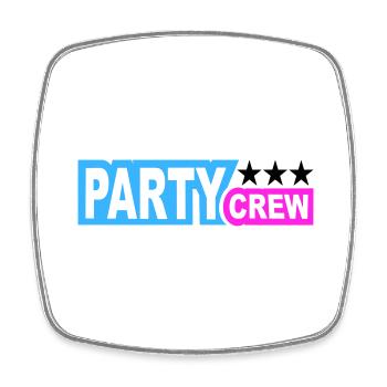 Party Crew Fun Stars Celebrate Team Friends Member - Square fridge magnet - white - Front