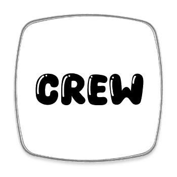 Crew - Square fridge magnet - white - Front