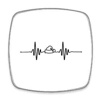 Beat Weihnachten - Viereckiger Kühlschrankmagnet - Weiß - Vorne